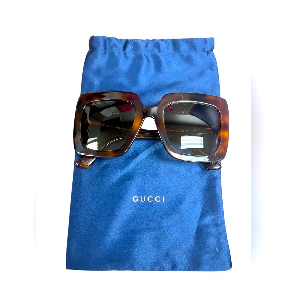 Gucci Tortoiseshell Square Sunglasses